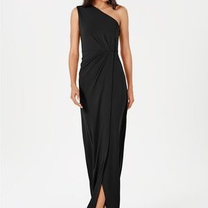 Elegant Black One-Shoulder Dress